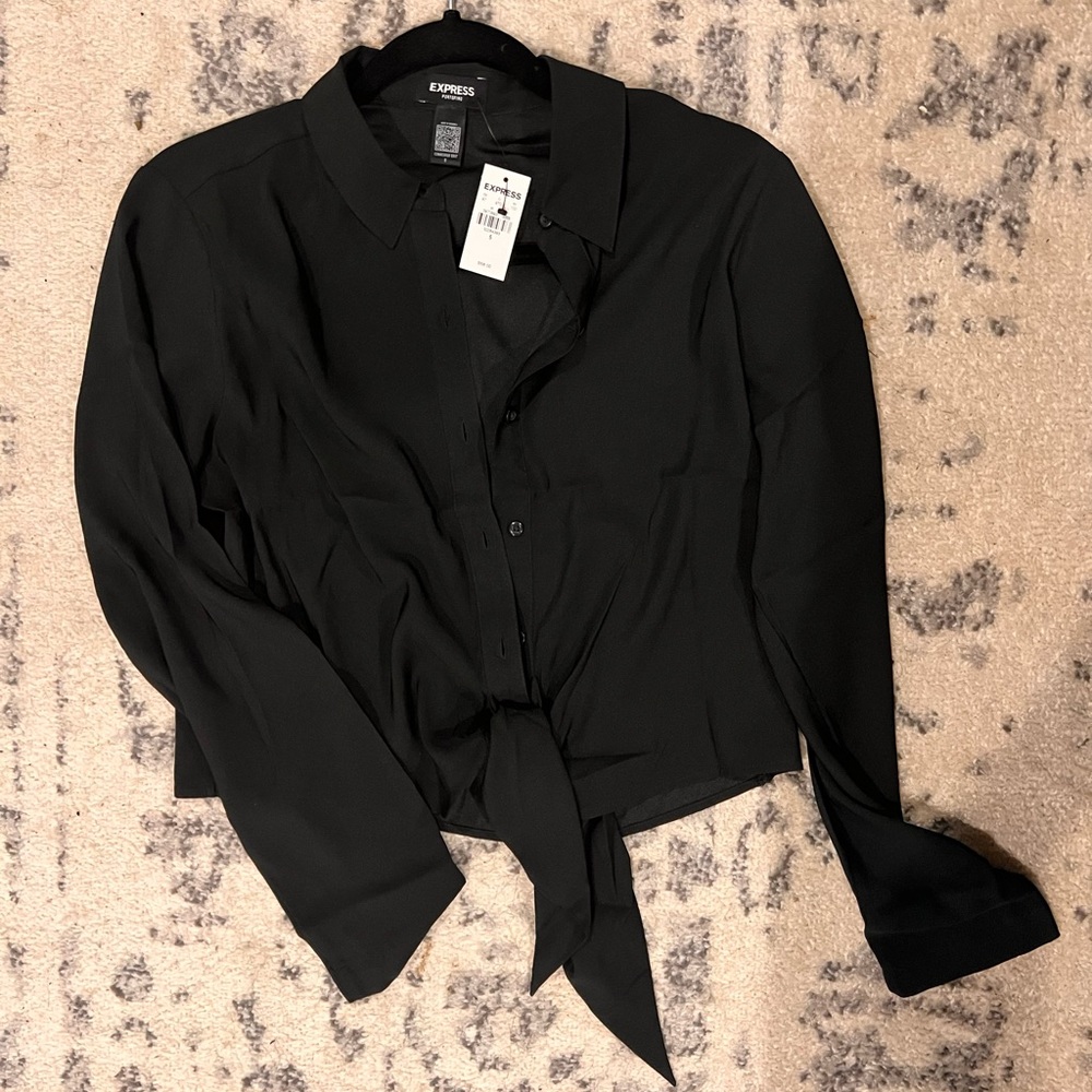 Express portofino tie front shirt